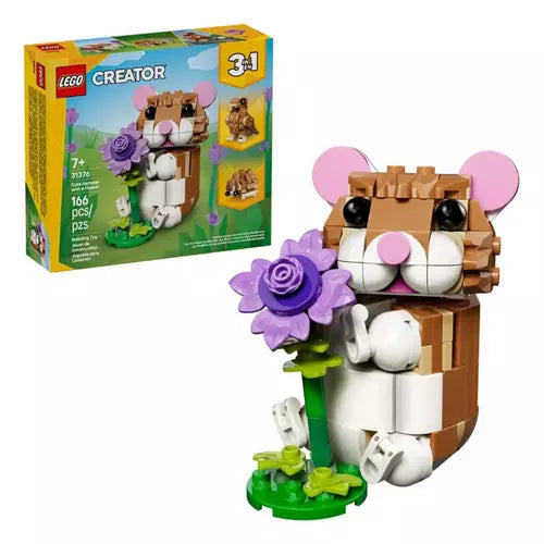 Cute Hamster with Flower