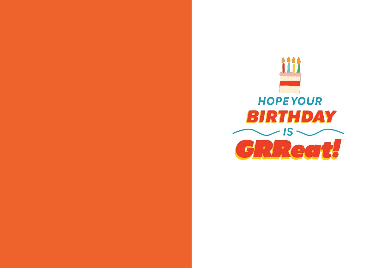 4th Birthday Lion Foil Card