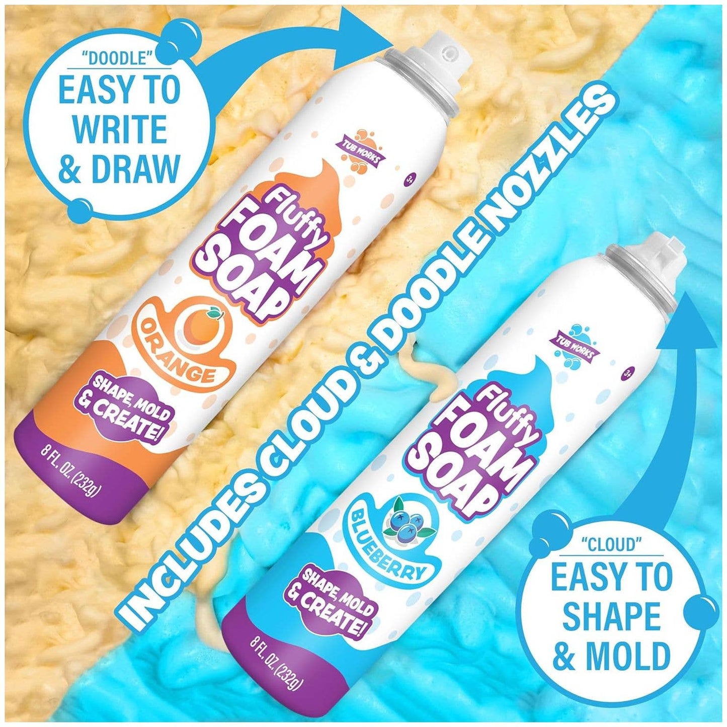 Tub Works® Fluffy Foam Soap Assorted