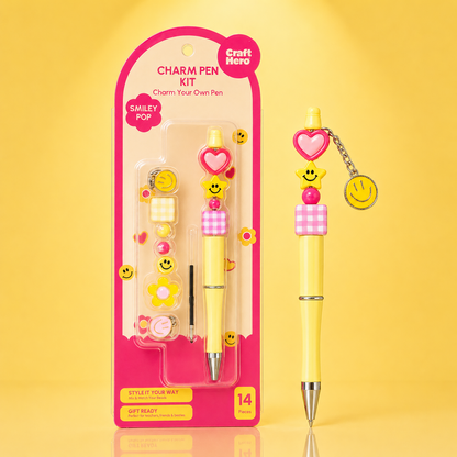 Bead Pen Kit | DIY Charm Pen | Smiley Pop | Gift