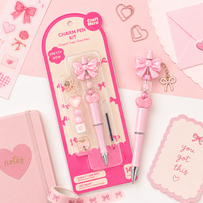 Bead Pen Kit | DIY Charm Pen | Pretty Bow | Gift