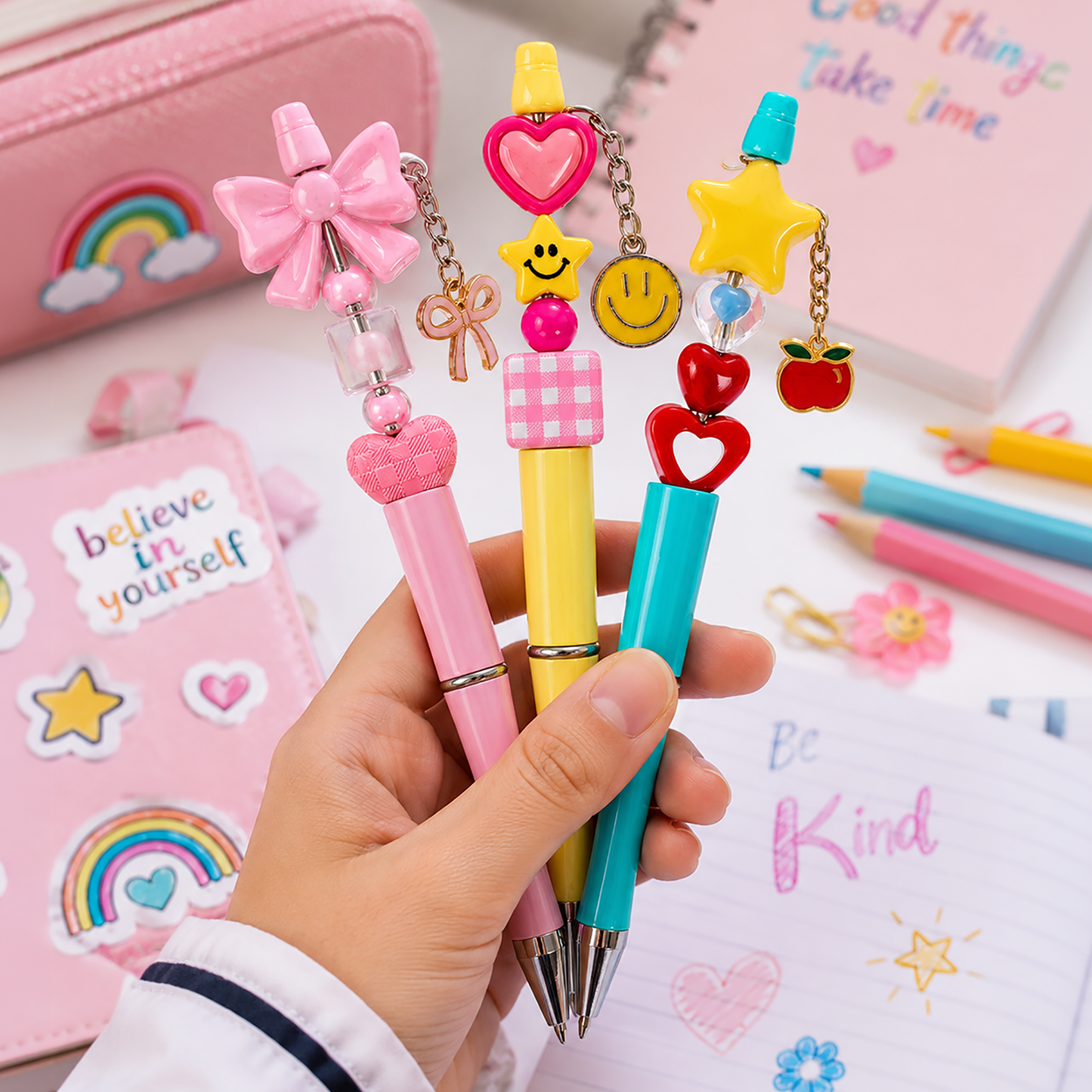 Bead Pen Kit | DIY Charm Pen | Smiley Pop | Gift
