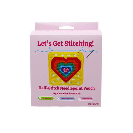 Heart Needlepoint Bag Kit