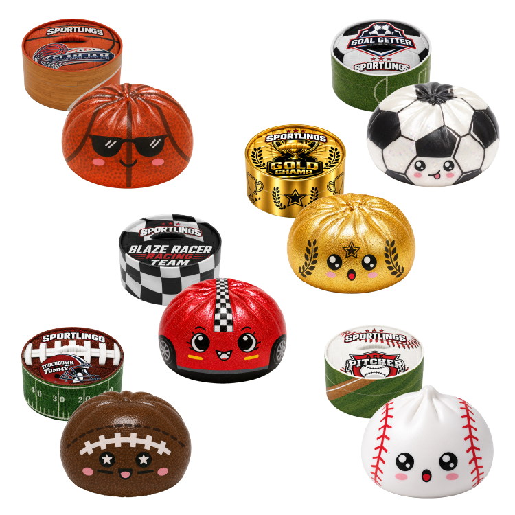 Fun Doh Sports Dumpling Squishy Fidget Toy - 12/Display
