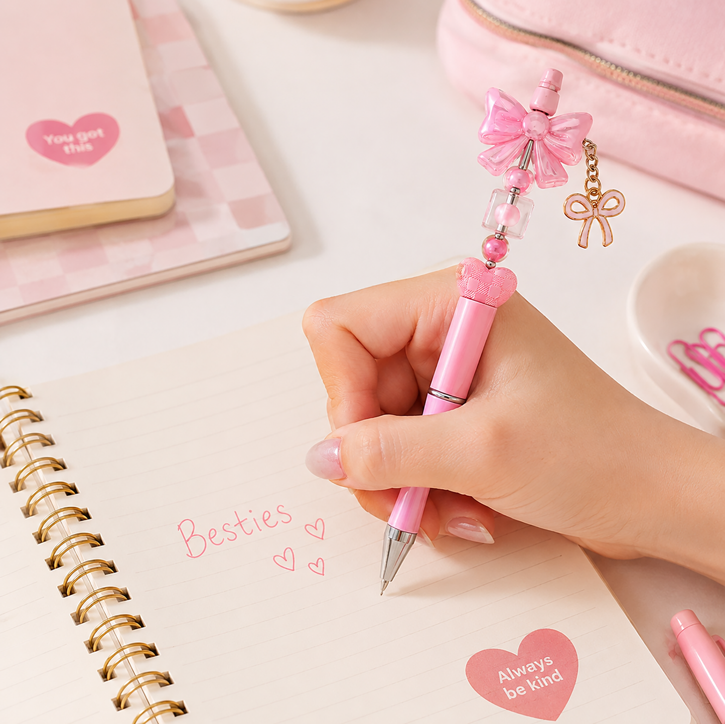 Bead Pen Kit | DIY Charm Pen | Pretty Bow | Gift