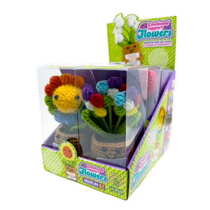 Emotional Support Crochet Plush Flowers Keepsake - 6/Display
