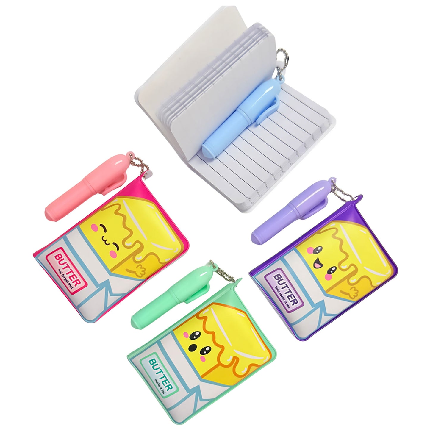 Mini Puffy Butter Notebook wtih Pen