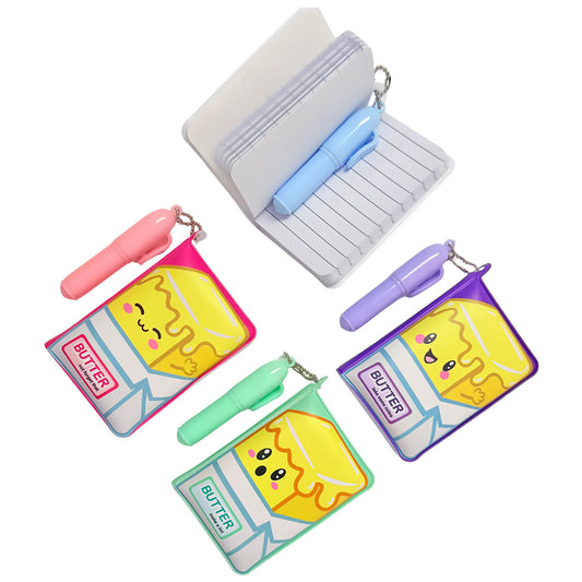 Mini Puffy Butter Notebook wtih Pen