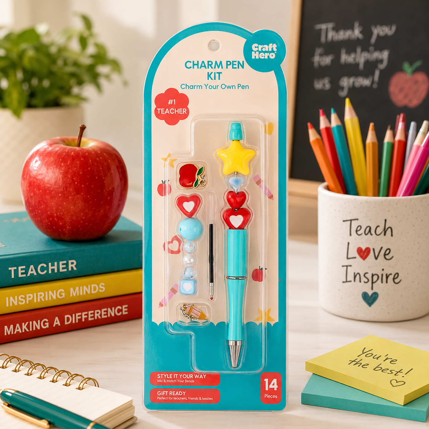 Bead Pen Kit | DIY Charm Pen | Smiley Pop | Gift