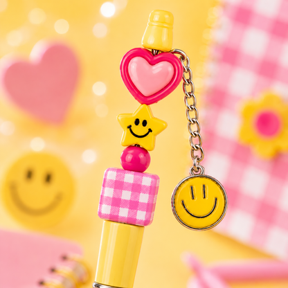 Bead Pen Kit | DIY Charm Pen | Smiley Pop | Gift