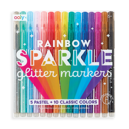 Glitter Rainbow Markers