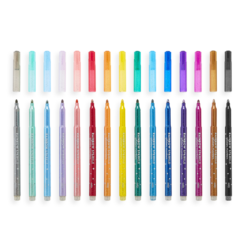 Glitter Rainbow Markers
