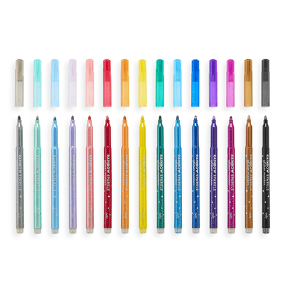 Glitter Rainbow Markers