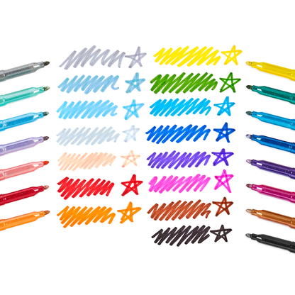 Glitter Rainbow Markers