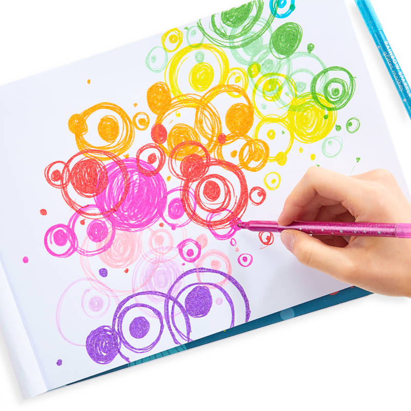 Glitter Rainbow Markers