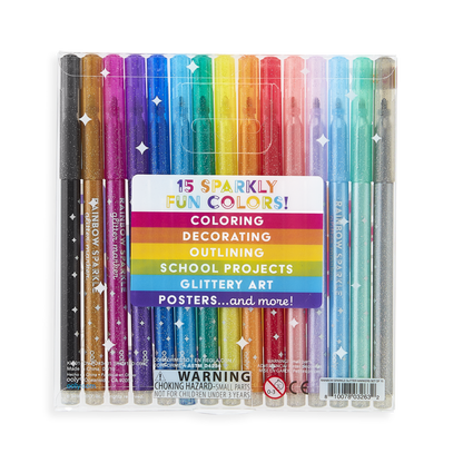 Glitter Rainbow Markers