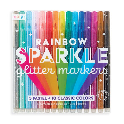Glitter Rainbow Markers