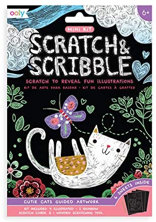 Mini Scratch & Scribble Art Kit Cutie Cats-1
