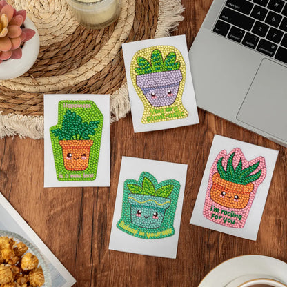 Diamond Art Stickers - Positive Plant