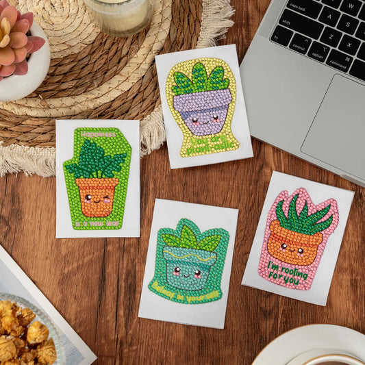 Diamond Art Stickers - Positive Plant