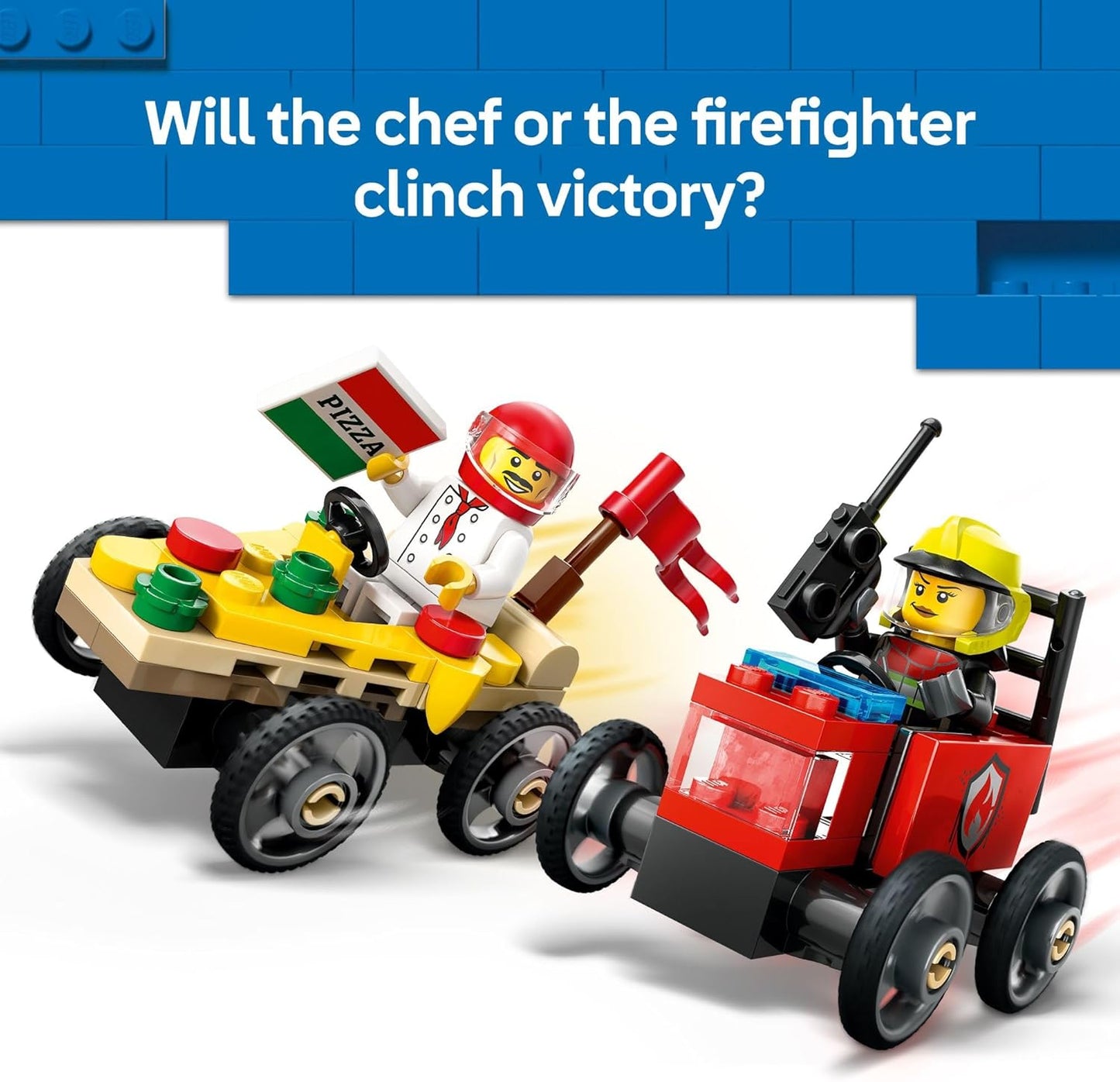 Pizza V Fire Truck Race