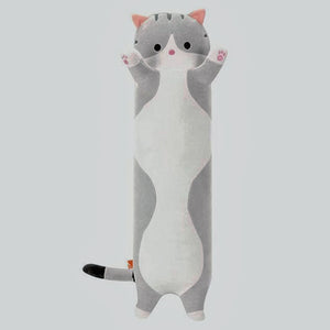 Long Grey Tabby Cat Pillow